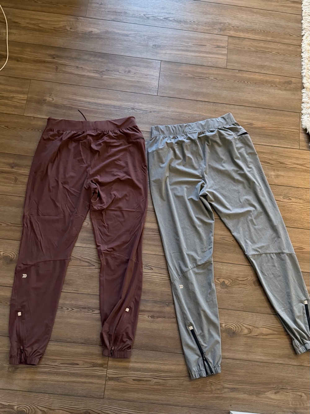 Pair of Active Jogger pants - Gray and Burgundy